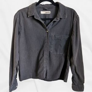 Top shop Moto size 6 button down slightly cropped top